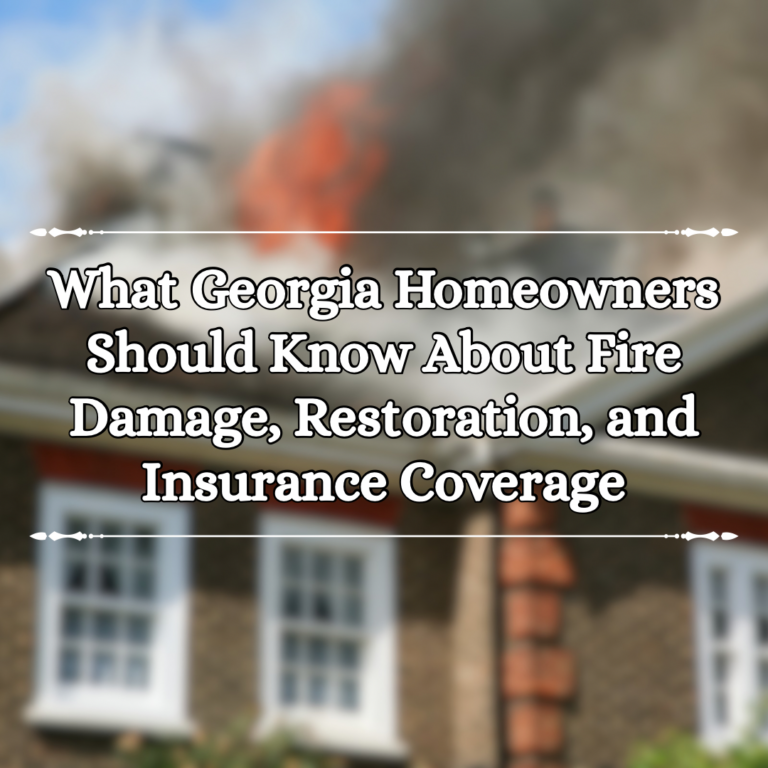 What Georgia Homeowners Should Know About Fire Damage, Restoration, and Insurance Coverage