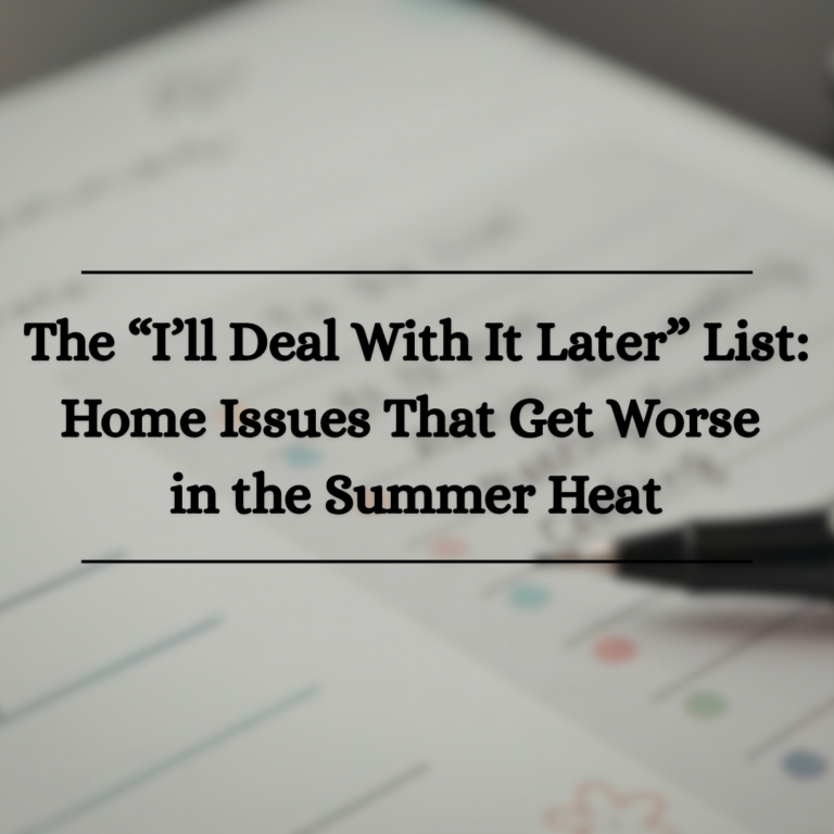 The “I’ll Deal With It Later” List: Home Issues That Get Worse in the Summer Heat